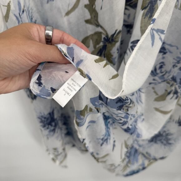 Unbranded Floral Lightweight Blue Kimono Shawl Top OSFM Boho - Picture 6 of 12